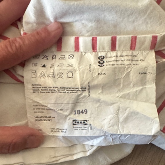 IKEA Pink and White Striped Duvet Cover - Picture 4 of 7